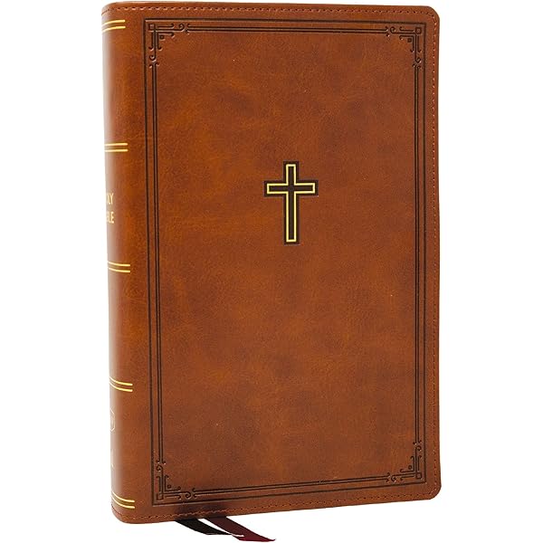 KJV Giant Print End-of-Verse Reference Bible, Brown Leathersoft